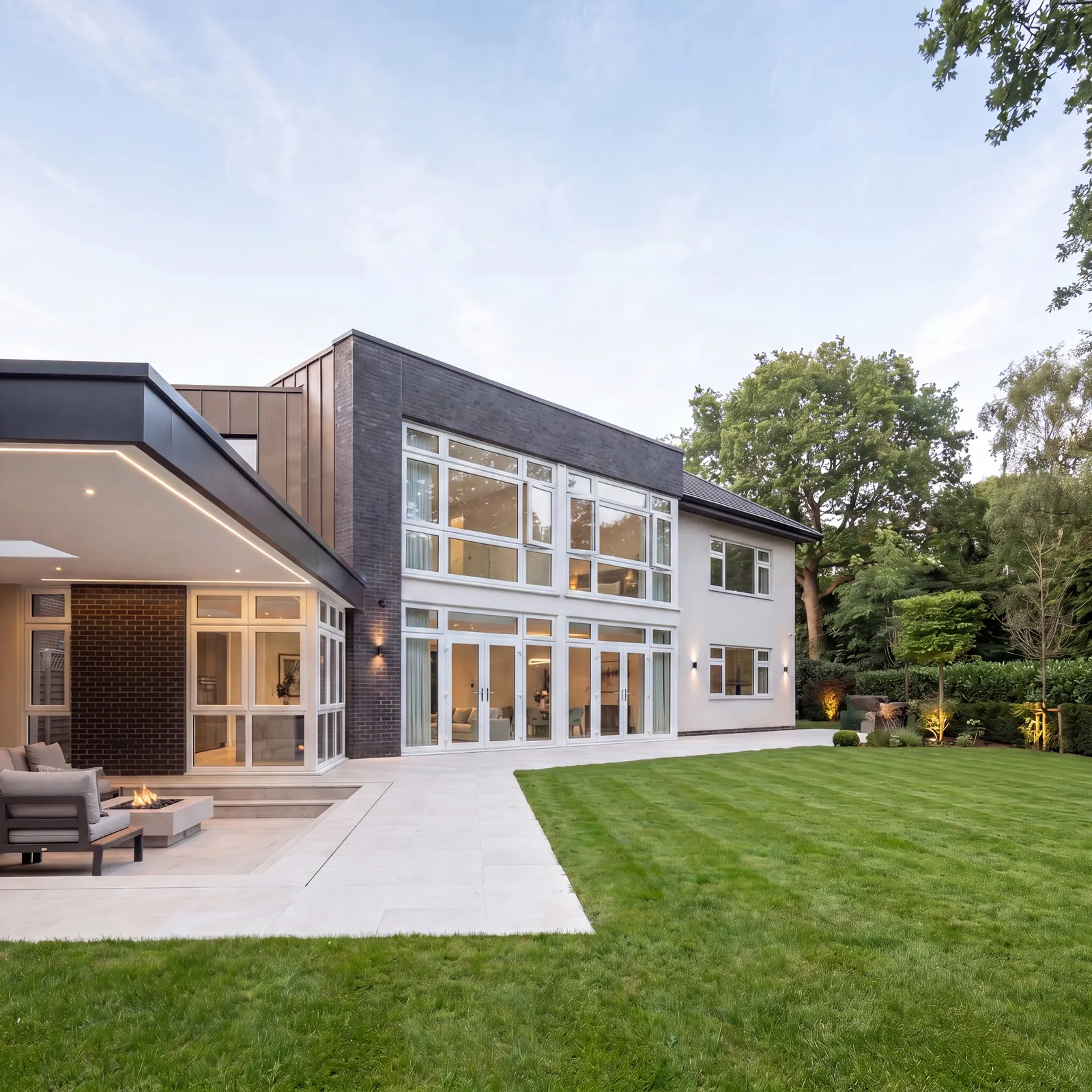 Hale Barns home before full-height glazing installation