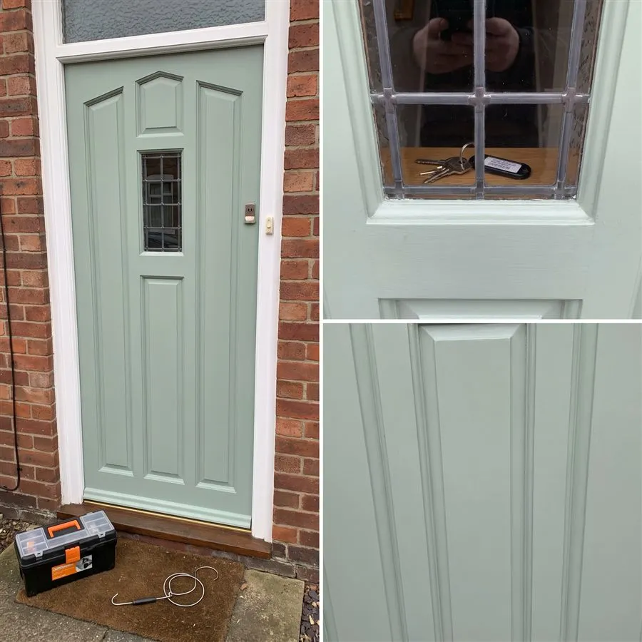 Lockout Non Destructive Entry, before repair